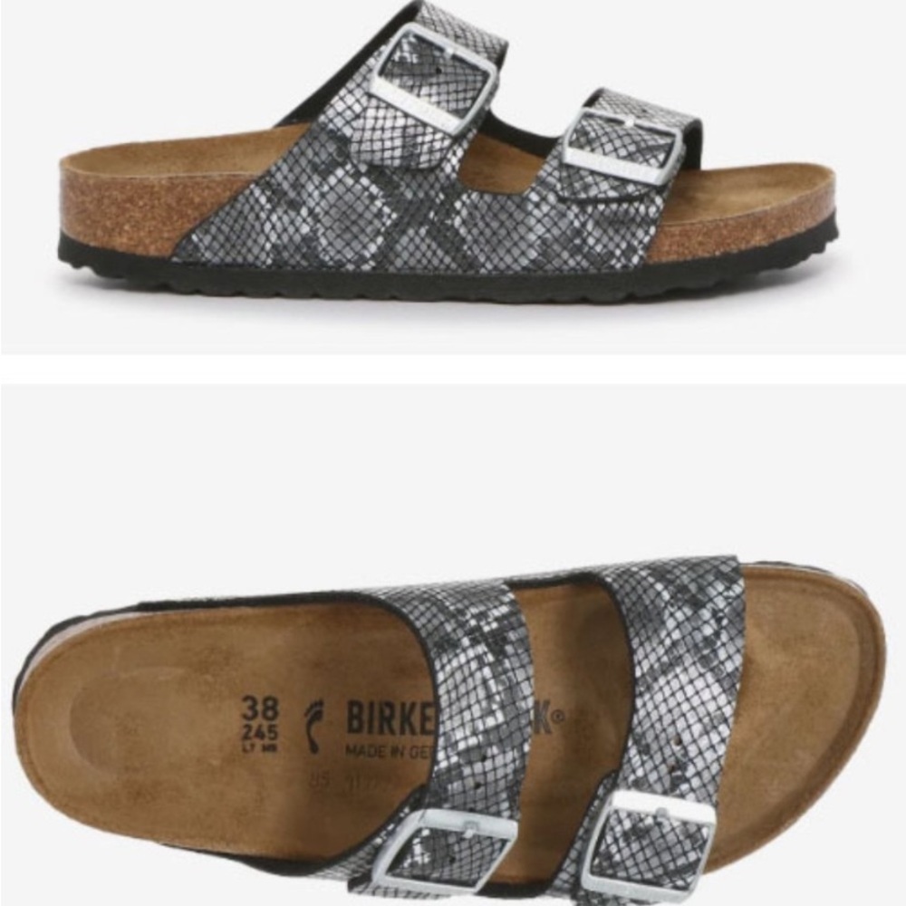 Birkenstock Black and Gray Sandals